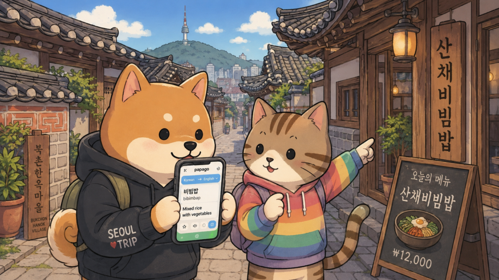 Papago app in Korea translation guide for first-time visitors